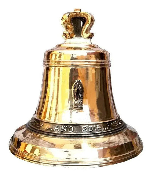 Campana de bronce de 200 kg para iglesia o capilla, de fundición artesanal en México