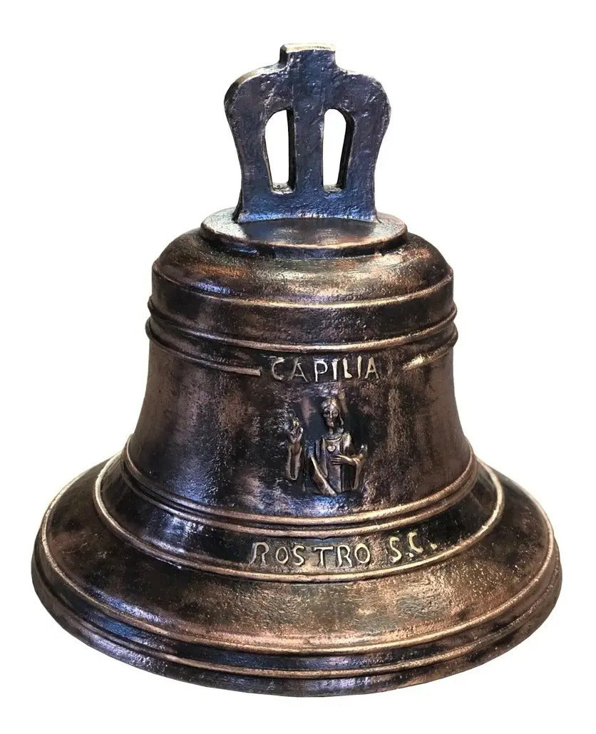 Campana de 30 kg para hacienda, iglesia o capilla, fundida a mano en Hidalgo, México