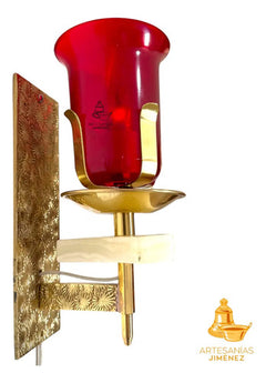 Lampara O Luz Del Santisimo Triangular O Concava 1/2 Sem. C1 Dorado