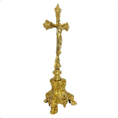 Cristo Barroco De Bronce 48 Cm Para Altar Pie De Leon Bronce