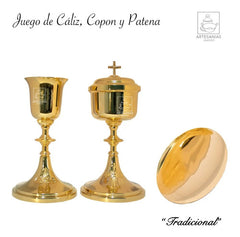 Caliz Copon Y Patena Para Iglesia O Capilla C313 Tradicional