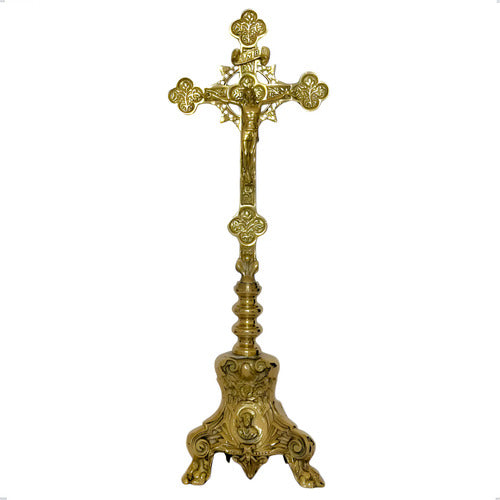 Cristo Barroco De Bronce 65 Cm Para Altar Pie De Leon Bronce