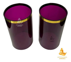 Acrílicos O Pantallas 11.5x19 Cm Para Candelero Color Morado