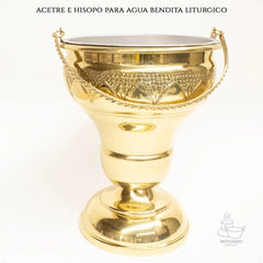 Acetre E Hisopo Para Agua Bendita Religioso A806 Grande