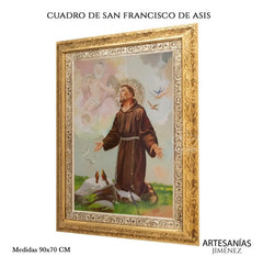 Cuadro San Jose 90x70 Cm Combinado Oro Y Plata Oro Y Plata