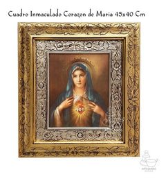 Cuadro Inmaculado Corazón De María 45x40 Cm