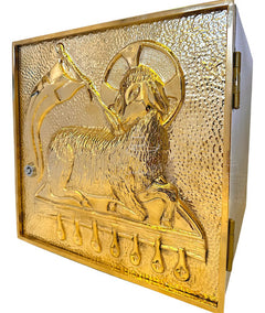 Sagrario Catolico Cordero 30x30 Cm Tabernaculo Liturgico