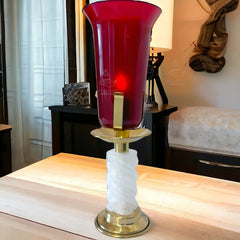 Candeleros De Mesa Para Altar Caramelo Electrica Semanario Dorado
