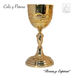 Caliz Para Iglesia O Capilla Rosas Y Espinas Con Patena