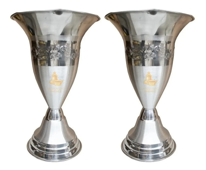 Altar Vases 50 cm Pair, Silver Tulip, Church & Chapel