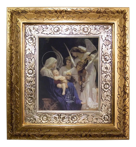 Cuadro De La Natividad 45x40 Cm A0905 Combinado Oro Y Plata Oro Y Plata