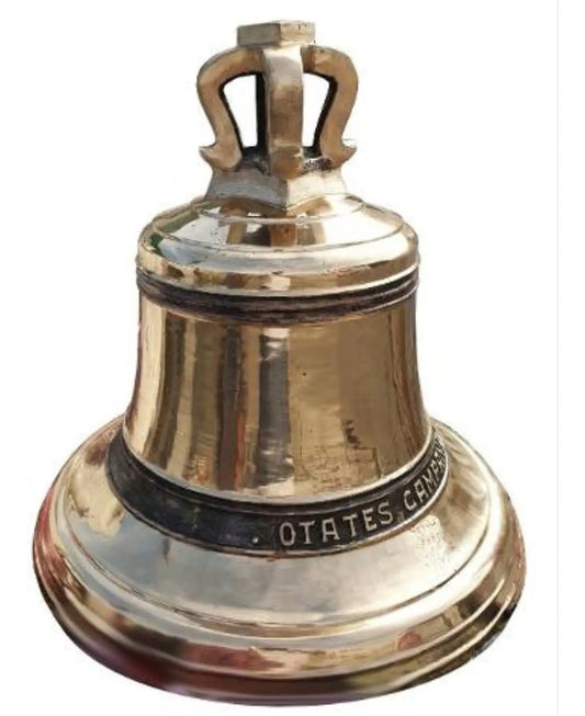 Campana de bronce, fundida a mano en México