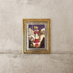 Cuadro Santa Ramon Nonato 60x47 Cm Combinado Oro Y Plata Oro Y Plata