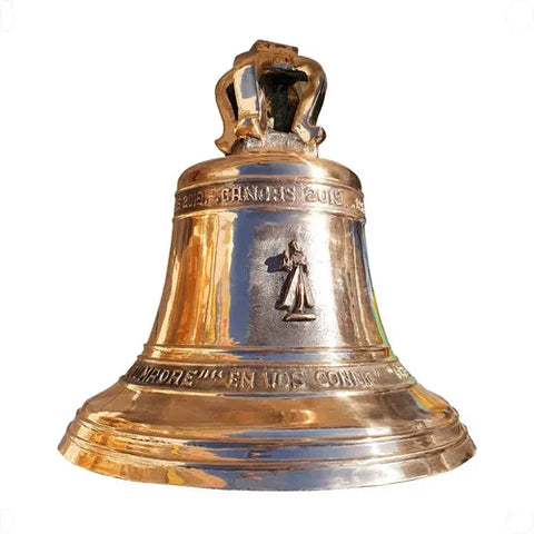 Campana de bronce personalizada de 100 kg, fundida a mano en México