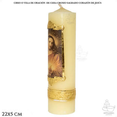 Cirio O Vela De Oración Sagrado Corazón De Jesús