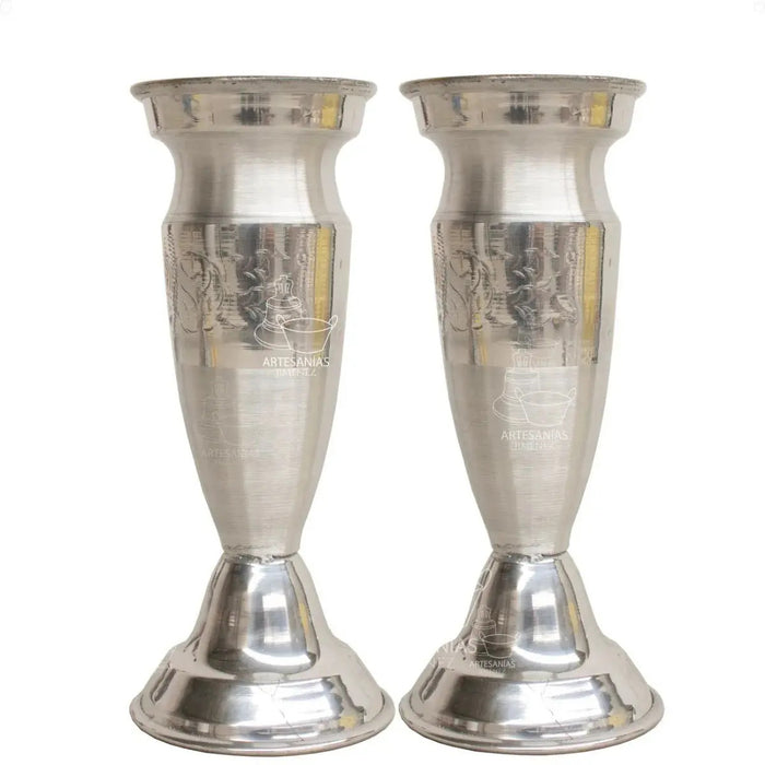 Silver Altar Vases 25 cm, Set of 2