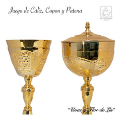 Caliz Copon Y Patena Para Iglesia O Capilla Uvas C309