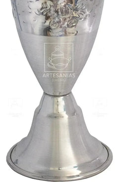 Church Altar Vases Pair 30 cm, Silver, Tulip