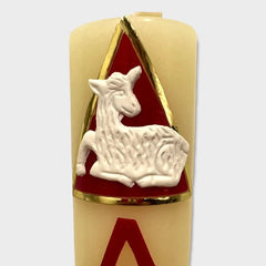 Cirio Pascual, Vela De Oración, Veladora Alfa Y Omega, 30x5