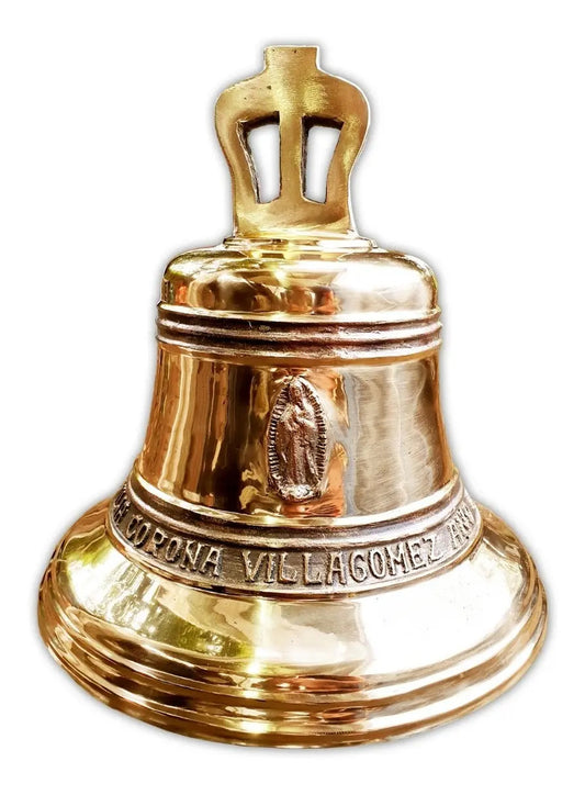 Campana de bronce de 30 kg, fundida a mano en México