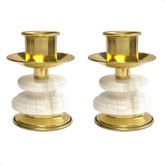 Candeleros De Mesa Para Altar Iglesia Caramelo Portavela Dorado