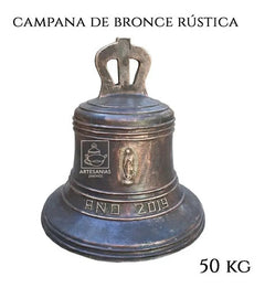 Campana De Bronce Envejecida De 50 Kg Capillas, Haciendas
