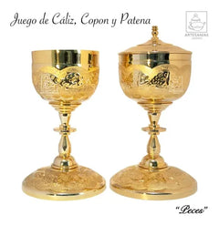 Caliz Copon Y Patena Para Iglesia O Capilla C308 Peces