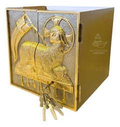 Sagrario Con Expositor De Santísimo 30x30 Cordero