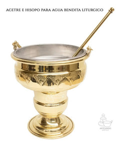 Acetre E Hisopo Para Agua Bendita Religioso A804 Mediano