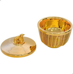 Cesto Copon Liturgico 120 Hostias Dorado