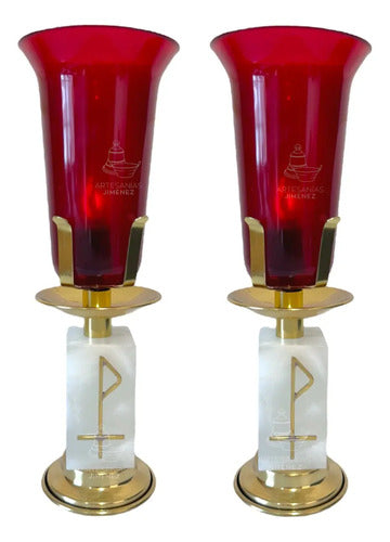 Candeleros Eléctricos Para El Santísimo Cuadrados Semanario Dorado