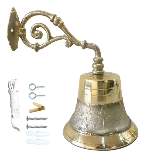 Campana de timbre de bronce No. 12 para casa u oficina, fundida a mano en México
