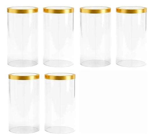 Juego de 6 pantallas acrílicas transparentes lisas para candelero litúrgico
