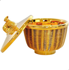 Cesto Copon Liturgico 120 Hostias Dorado