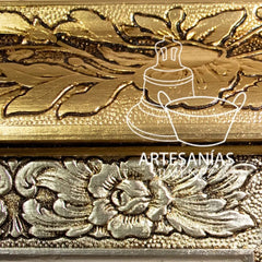 Cuadro Santa Cecilia 45x40 Cm C009 Combinado Oro Y Plata Oro Y Plata