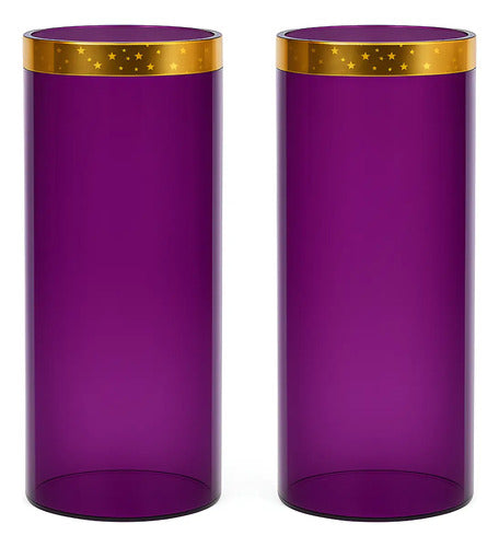 Acrílicos O Pantallas Para Cirial Color Morado