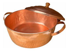 Cazuela O Cacerola De Cobre Con Tapa Marrón