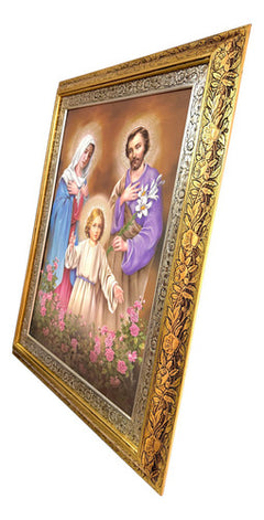 Cuadro San Jose 90x70 Cm Combinado Oro Y Plata Oro Y Plata