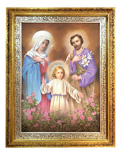 Cuadro San Jose 90x70 Cm Combinado Oro Y Plata Oro Y Plata