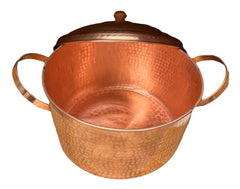 Cazuela O Cacerola De Cobre Con Tapa 7 Litros Marrón