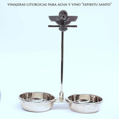 Juego De Vinajeras Para Agua Y Vino Cristal A961 Plateada