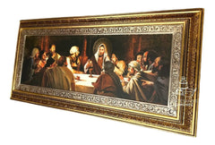 Cuadro Ultima Cena 70x40 Cm C2 Marco Oro Y Plata Oro Y Plata