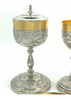 Caliz Y Copon Plateado Rosas C203