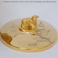 Cesto Copon Liturgico 300 Hostias Dorado