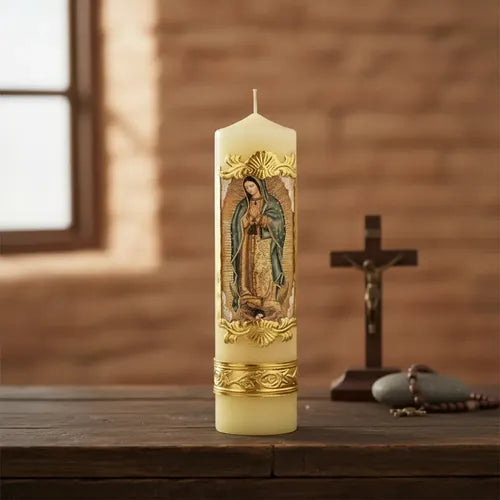 Cirio O Vela De Oración Virgen De Guadalupe