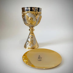 Caliz Para Iglesia O Capilla Con Patena A918 4 Evangelistas