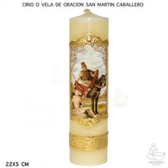 Cirio O Vela De Oración San Martín Caballero