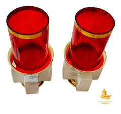 Candeleros De Mesa Para Altar C1 Dorado
