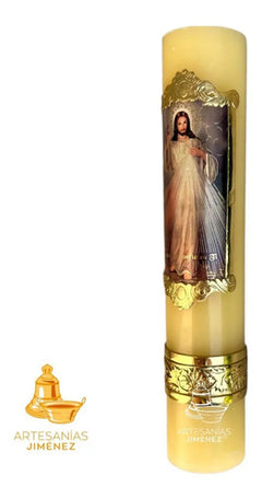 Cirio O Vela De Oración Señor De La Misericordia 22x4 Cm