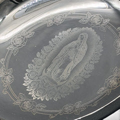 Patena Honda Religiosa Plateada Para Hostia - Copon Patena Virgen De Guadalupe